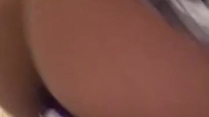 Ebony uses three different toys for double penetration while home alone 