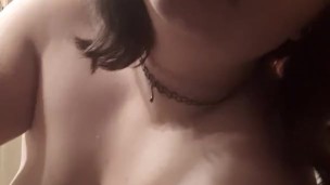 18 yr old goth girl strip teases in her bikini