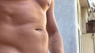 Wanking outside 