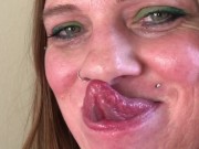 Long Tongue Licking Lips and Showing Uvula Bunnie Lebowski  - Part 1