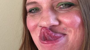 Long Tongue Licking Lips and Showing Uvula Bunnie Lebowski - Part 1