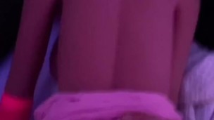 Tiny pink playboy bunny earns epic facial