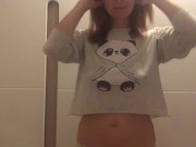 Tits. Schoolgirl shows tits and Masturbates 1/16