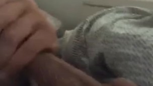 Jerking soft cock to hard slowly