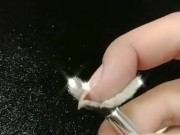 Running the finger on glitter 5/16