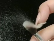 Running the finger on glitter 9/16