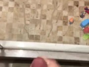 solo cumshot on glass
