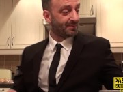 Spanked and ballgagged chubby submisive 2/16