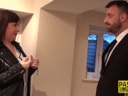 Spanked and ballgagged chubby submisive 3/16