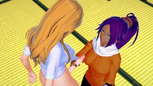 Bleach Futa Rangiku x Yoruichi Hentai