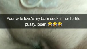 I remove my condom, while fuck your wife`s fertile pussy! [Cuckold. Snap]