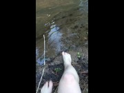 Squishing Mud Between my Toes in a Mountain Stream Bed 4/16
