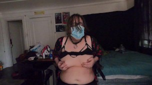 Double Gagged Trans Is Mad Her Tits Sag