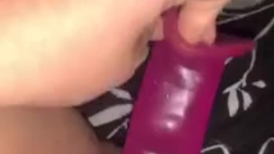 Big dildo stretched my pussy out 