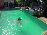 Nude poolparty! - Amateur Russian couple - Pattaya vacations 15/16