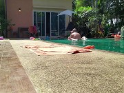 Nude poolparty! - Amateur Russian couple - Pattaya vacations 8/16
