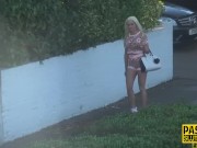 Throated busty submissive gets anally pounded 1/16