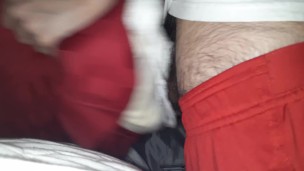 Big dick inside pillow 