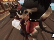 Two monster bulls were fucked by a poor girl on a ship | world warcraft 13/16