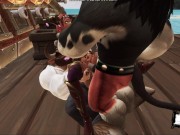 Two monster bulls were fucked by a poor girl on a ship | world warcraft 14/16