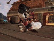 Two monster bulls were fucked by a poor girl on a ship | world warcraft 7/16