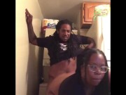 Ebony BBW gets drilled from the back while cooking  14/16