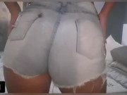 Morena da bunda grande com a buceta toda molhada (Lauren Cat) 1/16