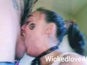  hippie gives beautiful balls deep facefuck THROAT PIE 11/16