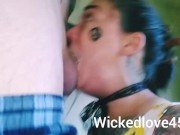  hippie gives beautiful balls deep facefuck THROAT PIE 13/16