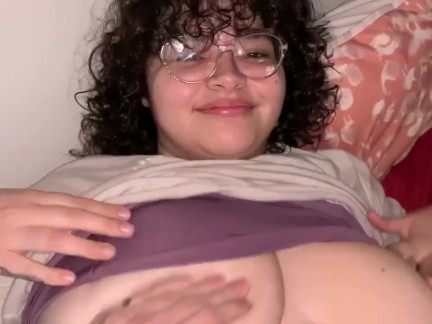 Making love to my big breasted woman after a hard play time pounding her 