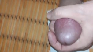 Quick handjob hot guy moaning watching porn