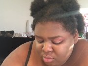 EBONY BBW EATS SOUL FOOD | with sound 