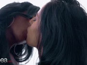 Lesbea Black British babe Asia Rae lesbian romance with lovely Lexi Dona 2/16