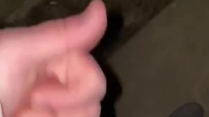 Wanking in public back street nearly got caught 