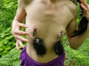 Desperate Outdoor Piss In My Purple Dress 10/16