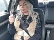 Driver taxi fuck this girl in a public station after shopping 5/16