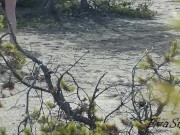 Voyeur on the beach. Pissing blonde 7/16