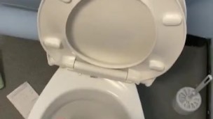 Cruising in Public toilets wanking my hard cock in public 