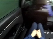 Uber driver almost caught me while I play pussy, public masturbating 2/16