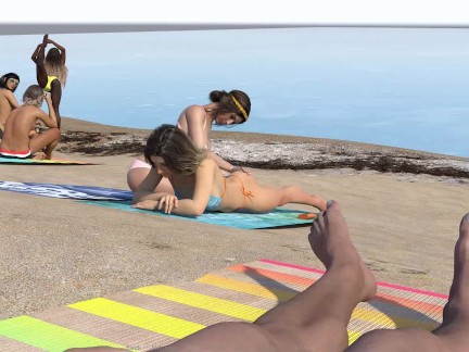 The Adventurous Couple: Watching Sexy Girls On Nude Beach-S2E34