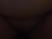 Chubby girl rides black dildo with big tits bouncing 