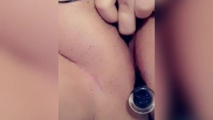 Plus sized babe plays with her fat pussy 