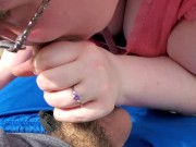 Risky public BJ behind the grocery store 