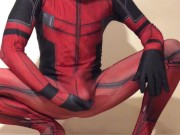 WANKING in my New DEADPOOL Outfit ** Rock HARD COCK & Super HORNY **