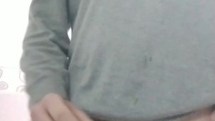 Solo male Masturbation on bathroom 