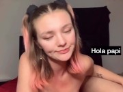 JOI En Español con sexy . Semen en la boca 1/16