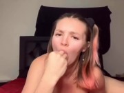 JOI En Español con sexy . Semen en la boca 10/16