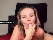 JOI En Español con sexy . Semen en la boca 5/16