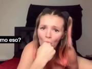 JOI En Español con sexy . Semen en la boca 7/16