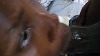 Sloppy Head Blowjob Ebony Girl Deepthroat Such a Horny Milf Throatpie - Ashaichious